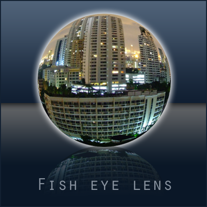 Fish eye lens effect Photoshop